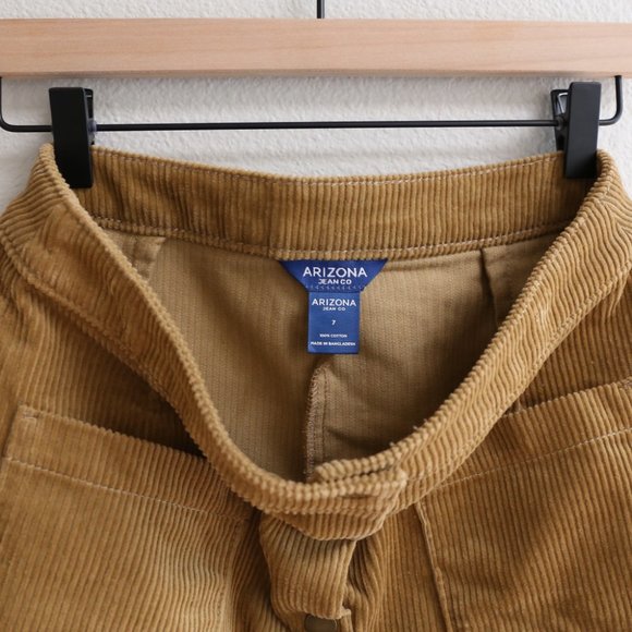 Arizona Corduroy Brown Mini Skirt – Size 7 – Y2K Preppy A-Line - Picture 6 of 10
